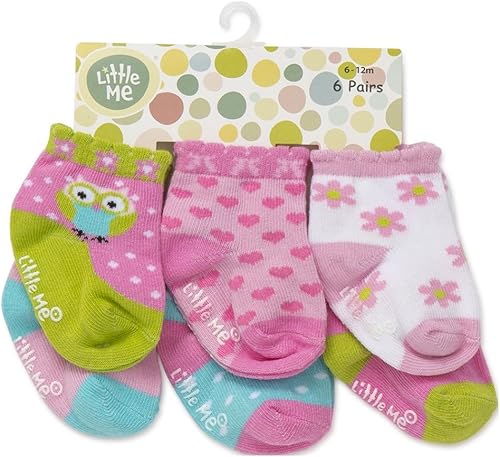 Miniatura 6 de Little Me baby-girls 6 Pack Variety Socks