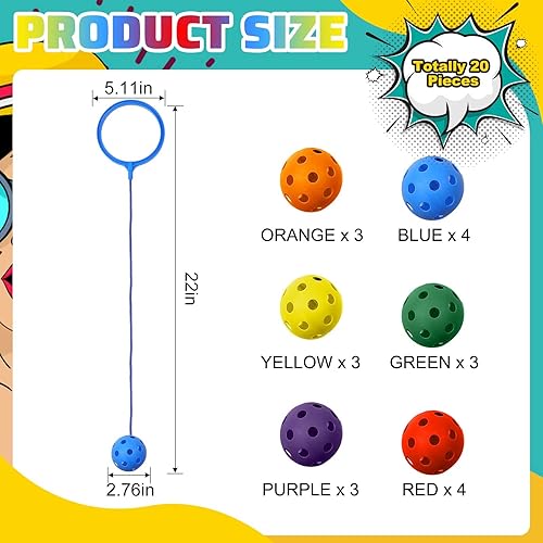 Miniatura 2 de Juguete para saltar al tobillo de 5.11 pulgadas de diámetro, juguetes para saltar y saltar juguetes deportivos Swing Ball para niñas y niños, clase