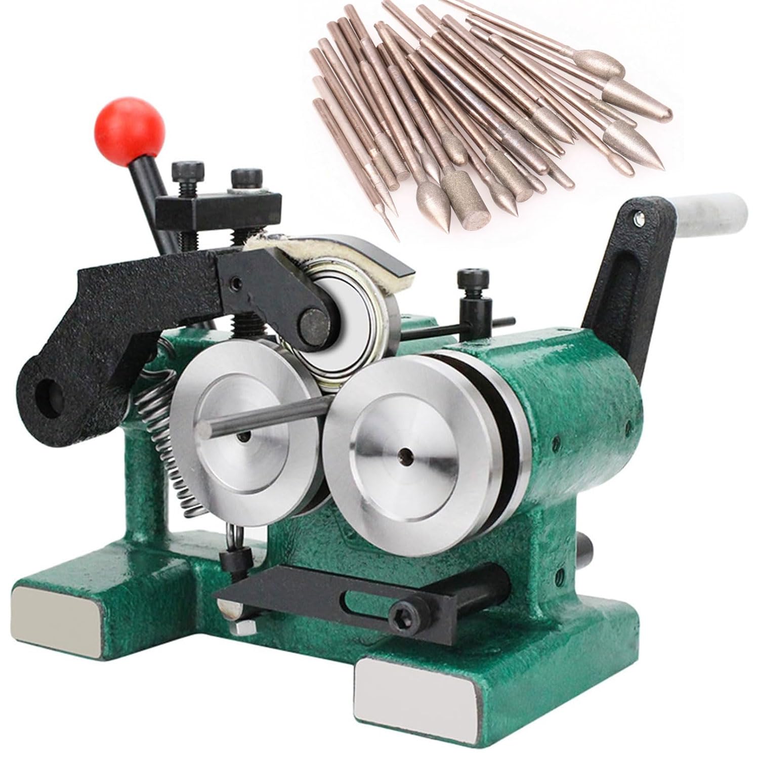 Kjzqxyx Manual Needle Sharpening Machine, Professional Needle Grinding Tool, Double Roller Design, 1.5-25Mm Grinding Length,For Precision Clamping (0.002Mm)