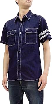 MOMOTARO 半袖シャツ Mサイズ Amazon.co.jp: Momotaro Jeans 06-085 Men's Denim Shirt, Short