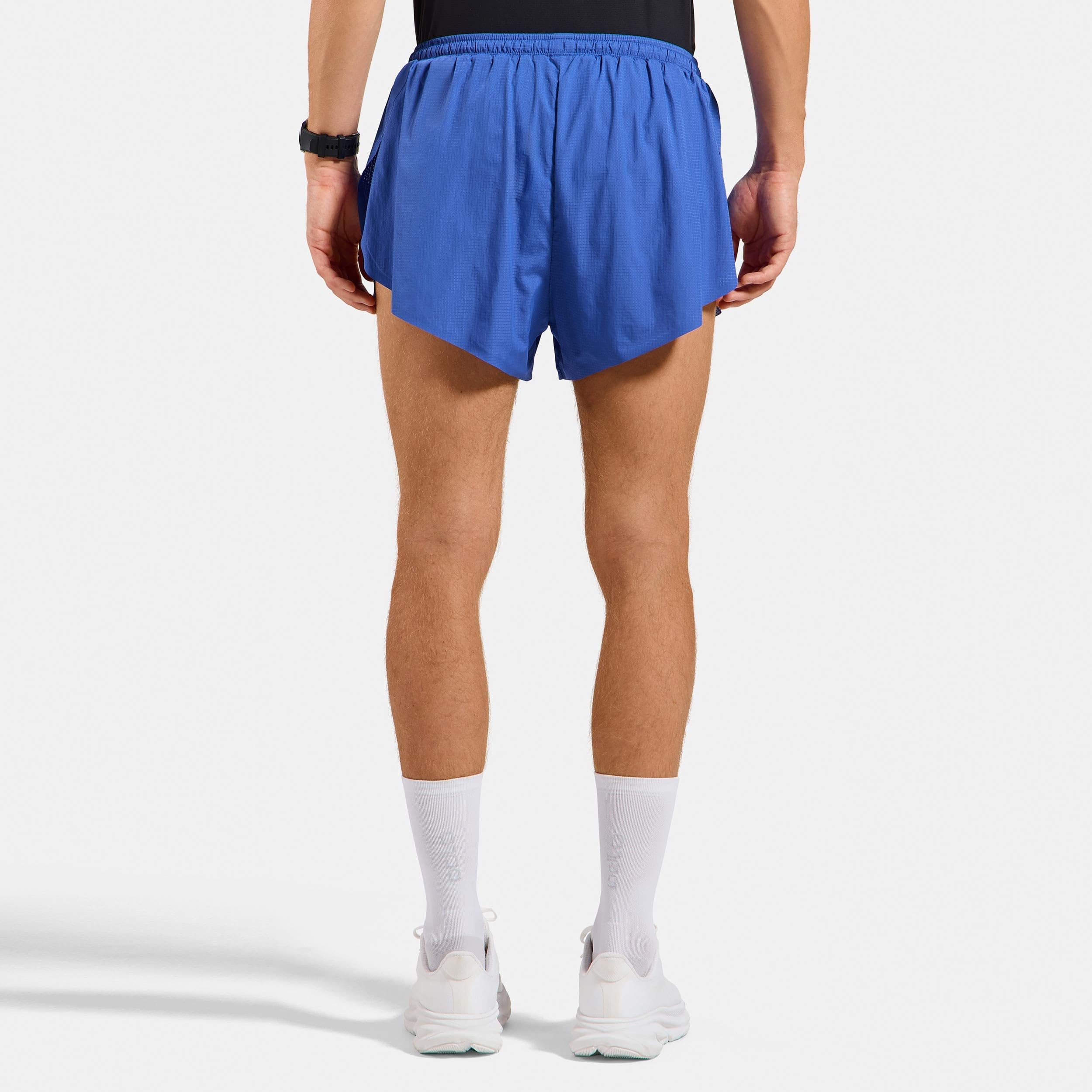 Odlo Zeroweight 3In Split Short da Running Uomo Blu - Abbagliante Blue S