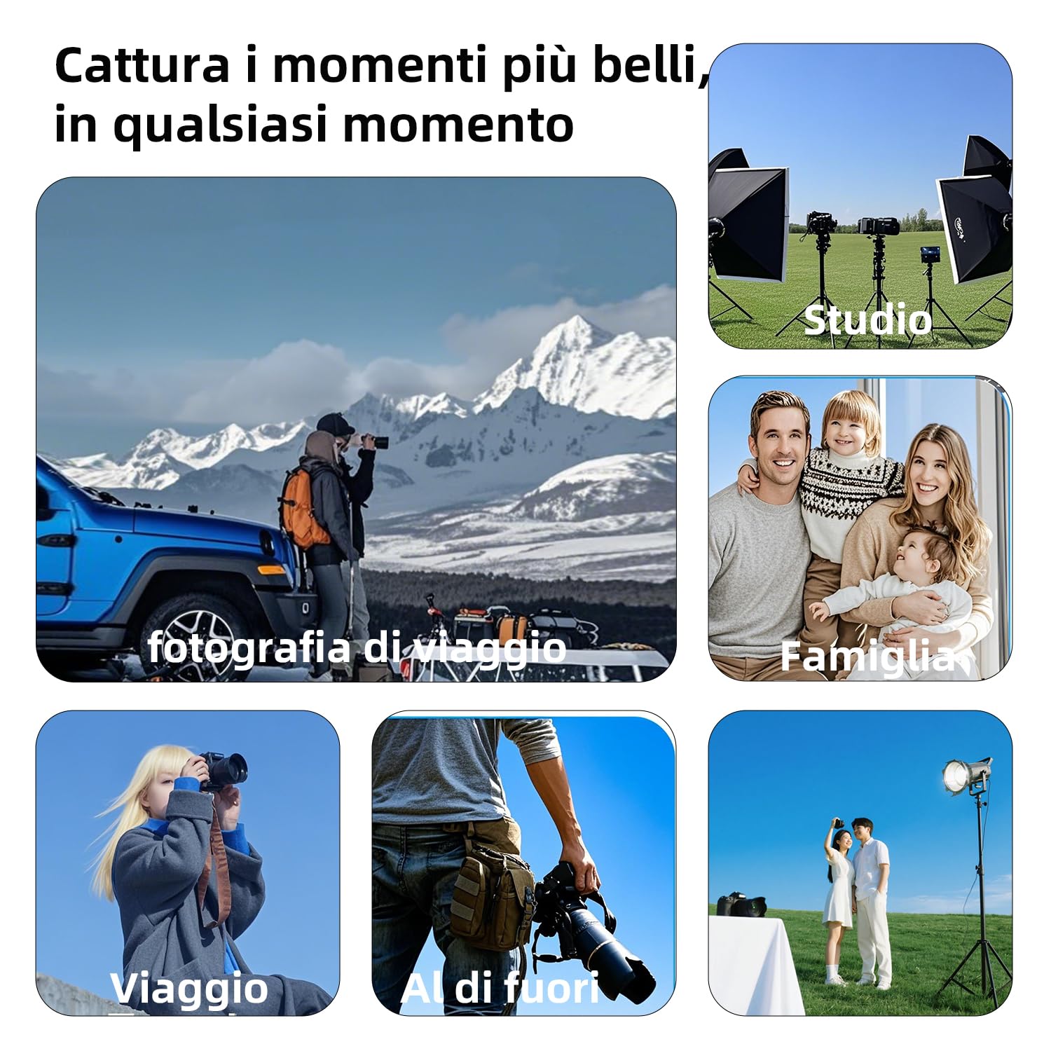 LP-E6 LP-E6N Caricabatterie Compatibile conCanon EOS, EOS R, 90D, 80D, 70D, 60D, 6D Mark II, 7D Mark II, 5D Mark IV, III, II, 5DS, 5DS R