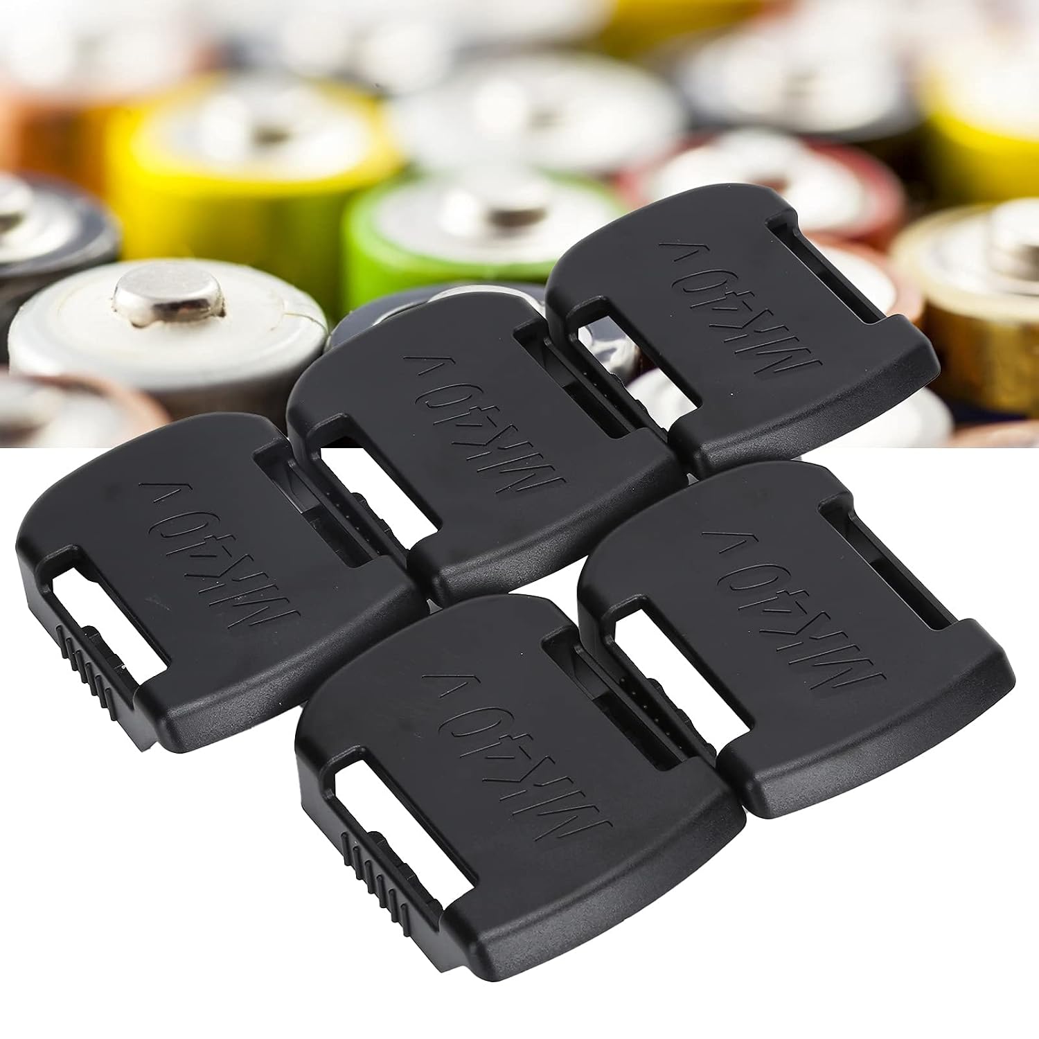 Battery Mount, 5Pcs Battery Organizer Lithium Battery Holder ABS LiIon Battery Mount Storage Slot for 40V