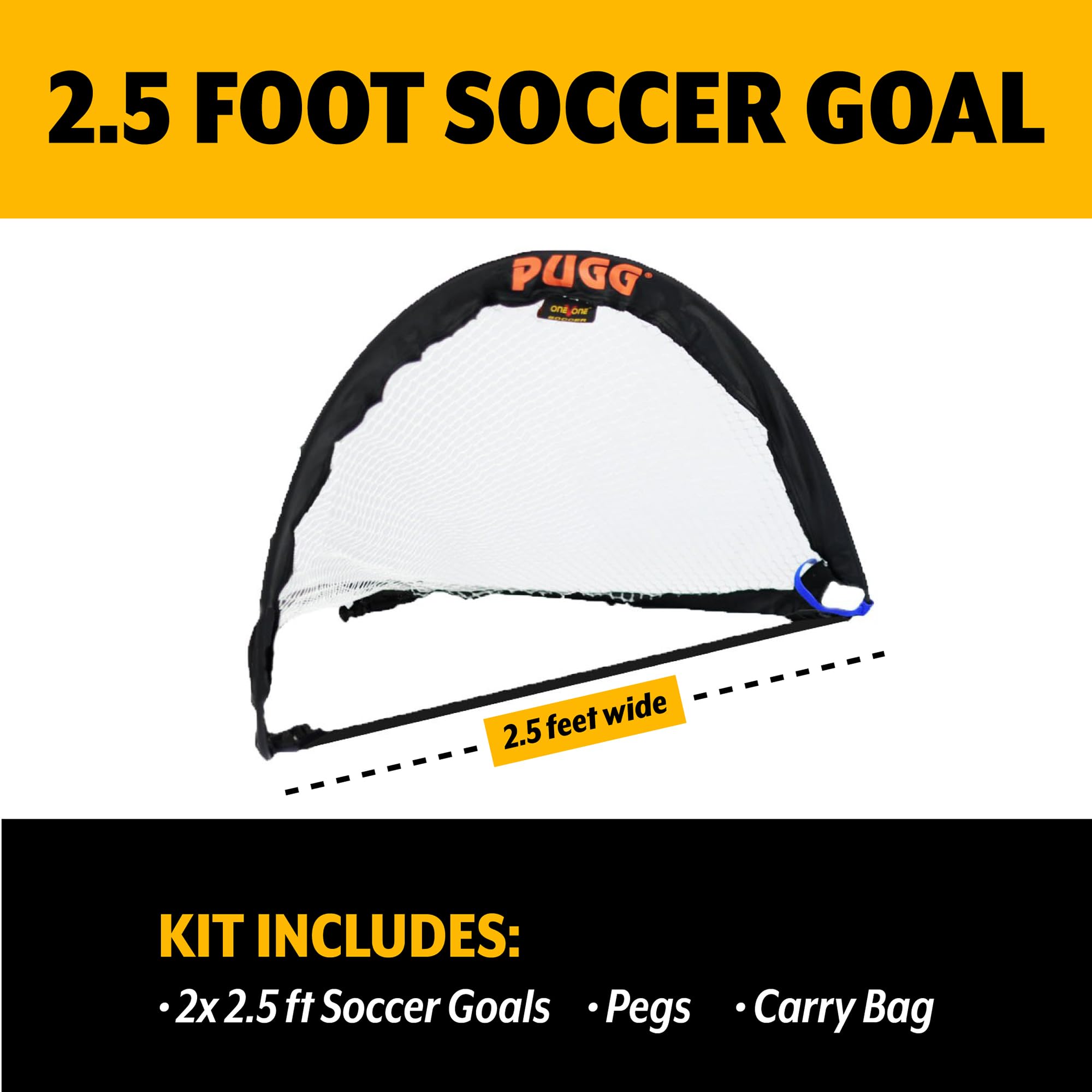 PUGG Pop-Up Goal パグ ポップアップゴール 大 小 2セット Amazon.com : PUGG 2.5 Foot Pop Up Soccer Goal, Portable Training