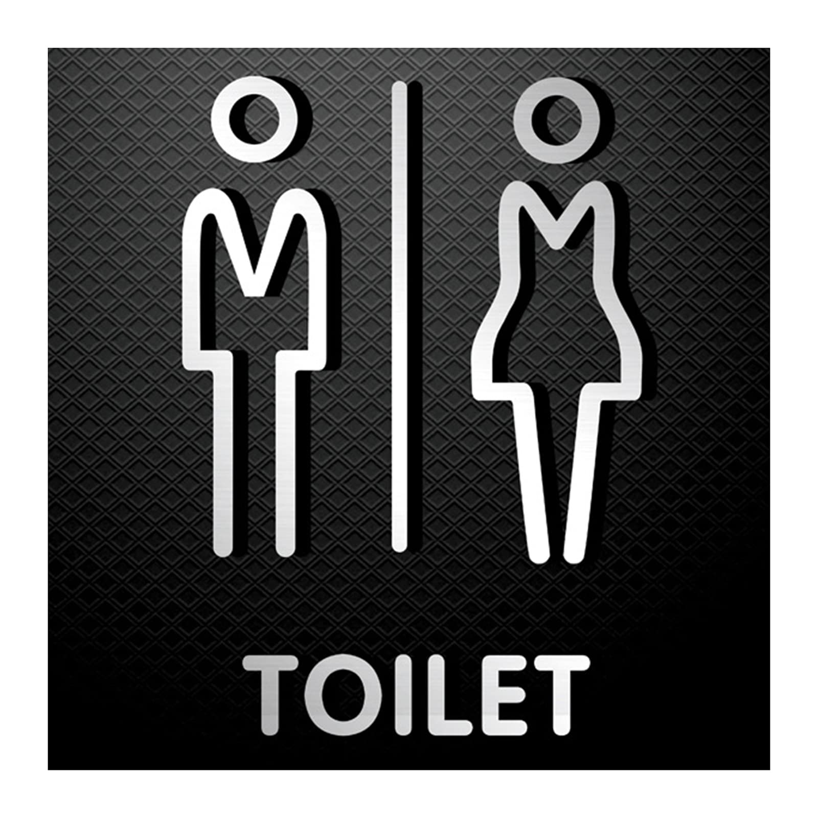 VNVFJKLO restroom sign, Men's and Women's Restroom Signs, Acrylic Toilet, Bathroom Door Decor, 3D Raised Icons, for Offices, Businesses, and Restaurants(D)