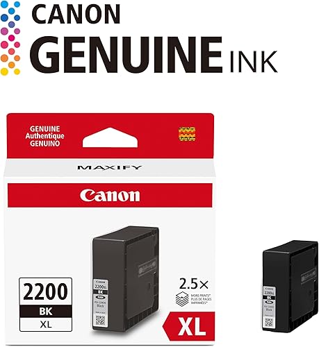 Miniatura 2 de Canon PGI-2200XL Depósito de tinta negra de pigmento genuino, compatible con impresoras IB4120, MB5420, MB5120, IB4020, MB5020 y MB5320 (opcional)