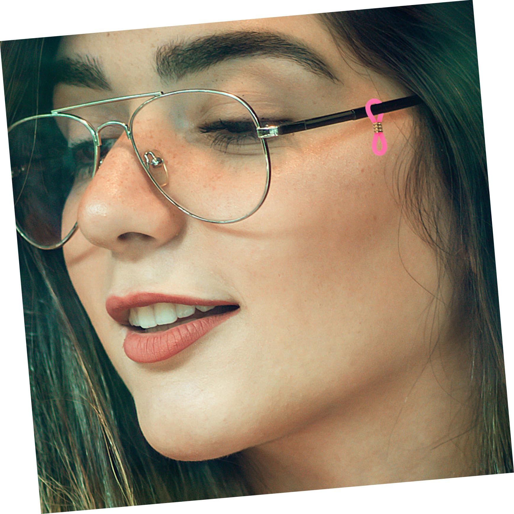 Ipetboom Lot de 60 Connecteurs en Silicone et Métal pour Lunettes, Attache-cordon Antidérapante et Réglable, Accessoires pour Maintien Sécurisé et Usage Quotidien Couleur Aléatoire