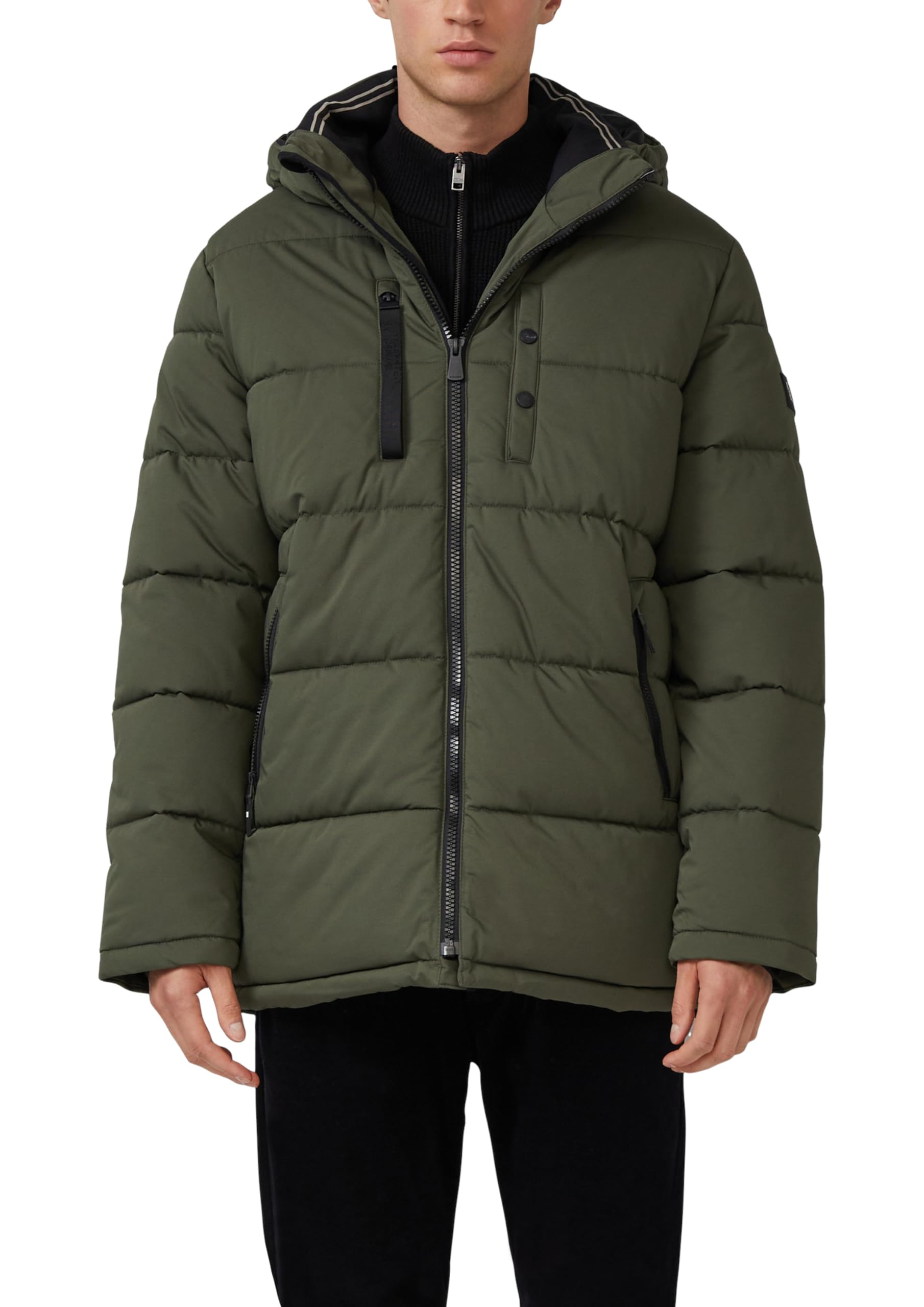s.Oliver Wasserabweisende Pufferjacke mit abnehmbarer Kapuze und sportiven Details