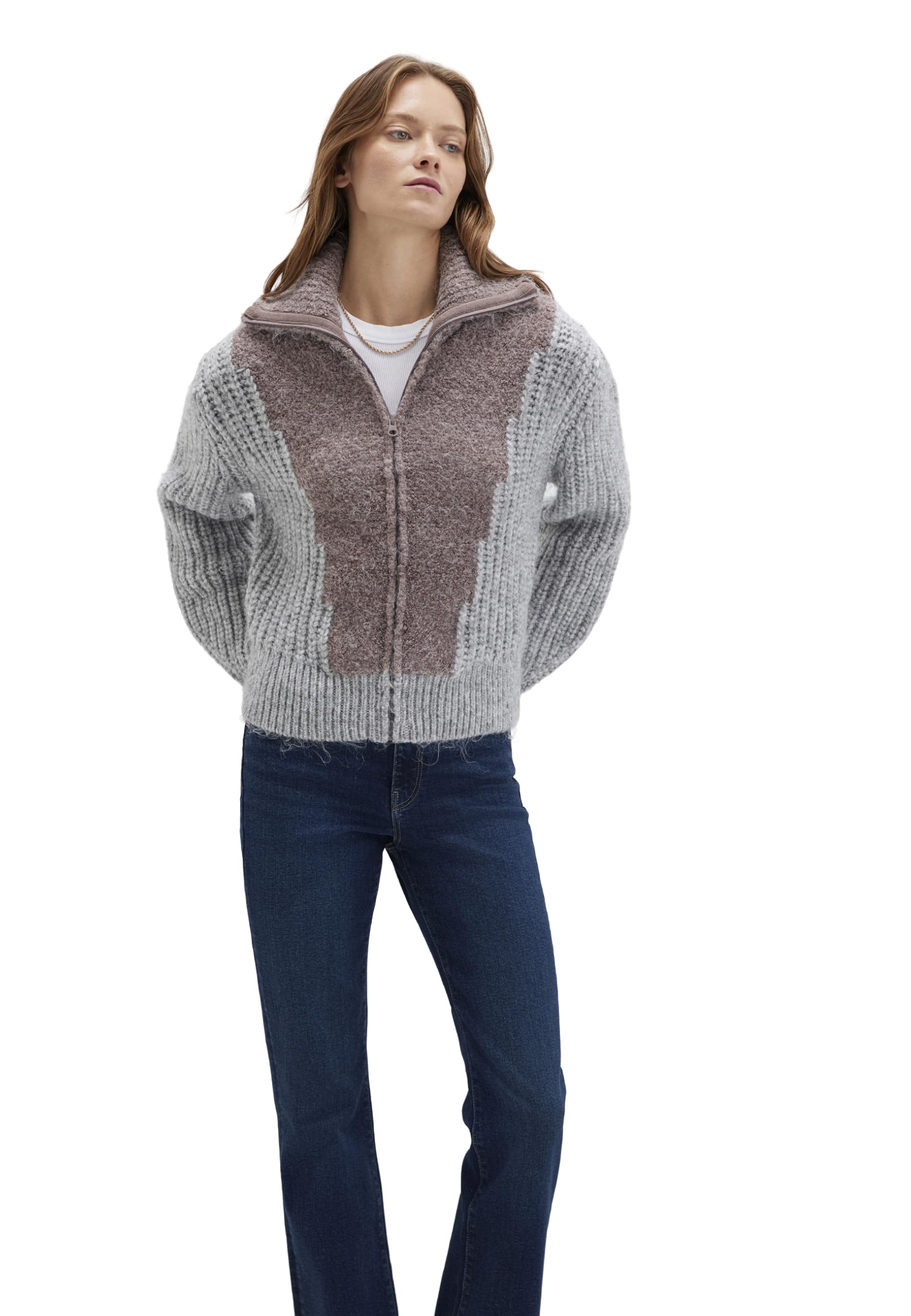 Mavi Damen Sweatshirts Full Zip Sweater Sweatshirt mit Zip