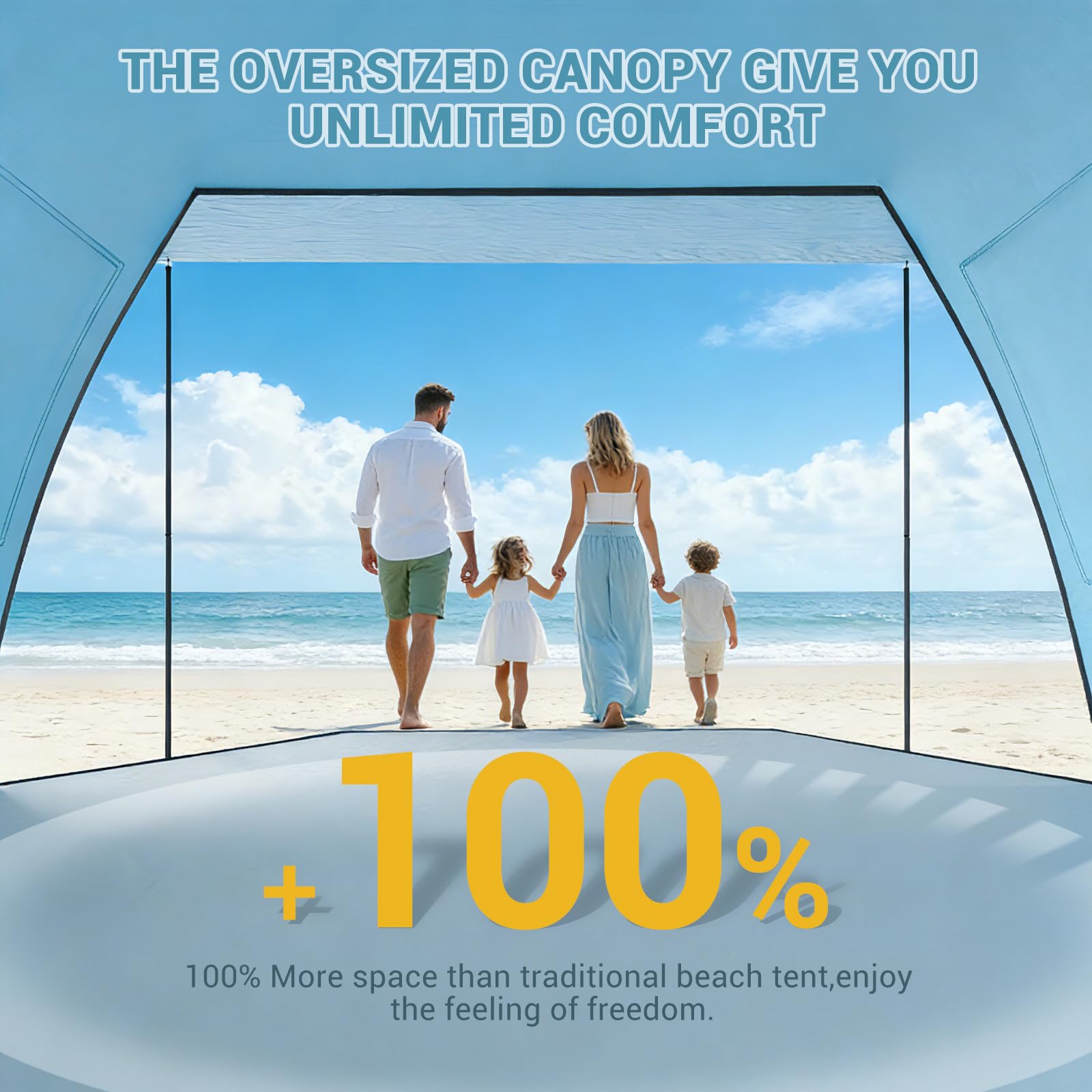 En Plein air Pop Up Tente De Plage Abri Soleil Tente De Camping Pliable