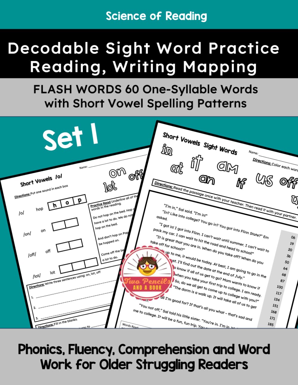 Decodable Sight Word Practice Reading, Writing & Mapping Science of Reading Flash Words 60 One-Syllable Words with Short Vowel Spelling Patterns (Decodable Readers)