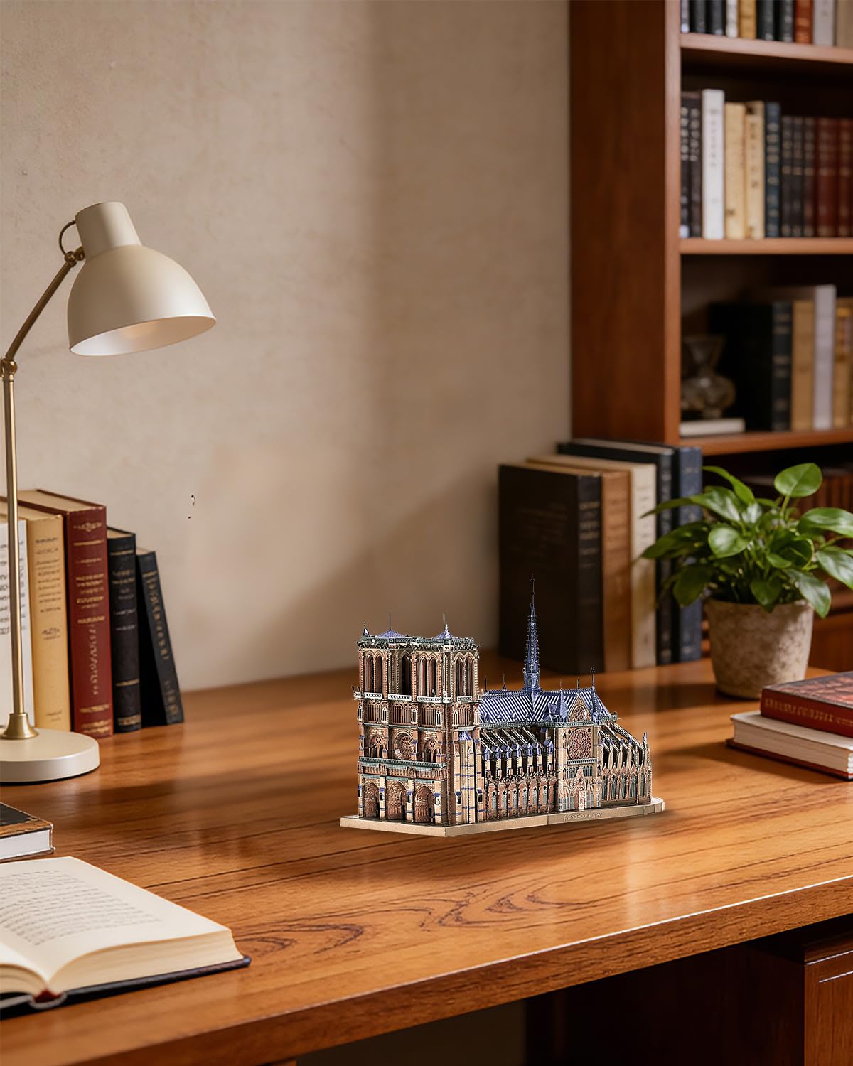 Piececool Casse-tête 3D en métal pour adultes, église Notre-Dame de Paris, kit de construction interactif à faire soi-même, architecture de cathédrale française, cadeau idéal pour adultes, hommes et