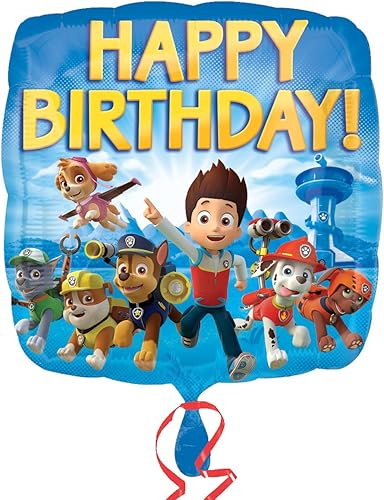 Miniatura 3 de Anagram International HX Paw Patrol - Globos de fiesta de feliz cumpleaños, multicolor