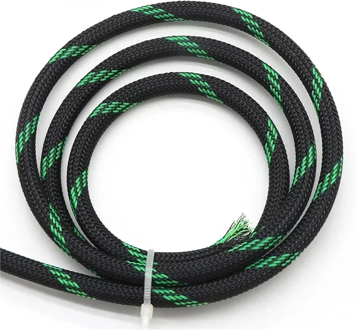 Black Green Braid Sleeve High Density Sleeving Cable Wrap Sheath for Electric Cables for Pets, Bite-Resistant Cable(16mm,10 Meters)