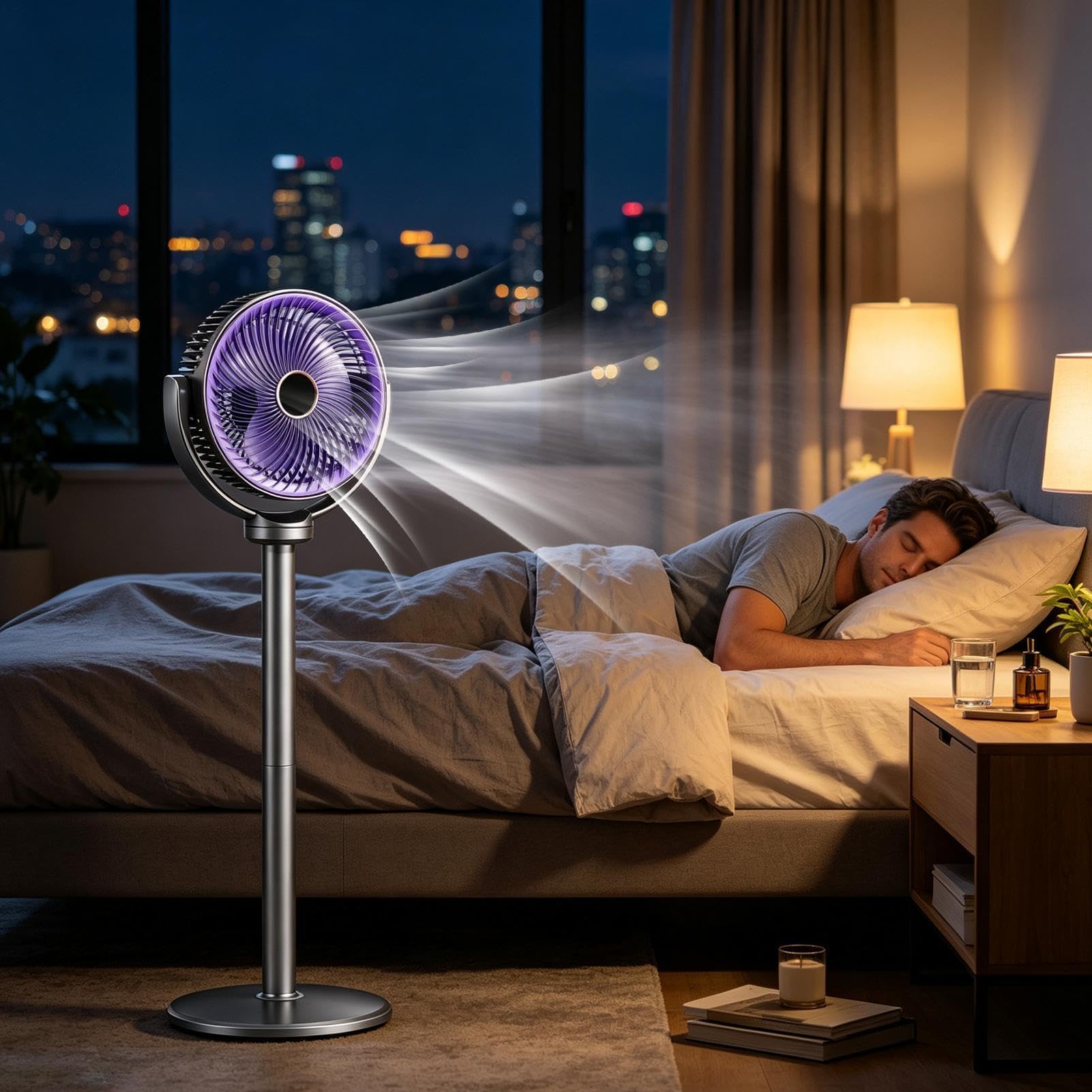 Ventilatore a piantana 5 Velocità, Altezza Regolabile, Raffreddamento | Ventilatore A Circolazione D'Aria Rinfrescante Per Proprietari, Ufficio, Camera Da , Studio, Camper