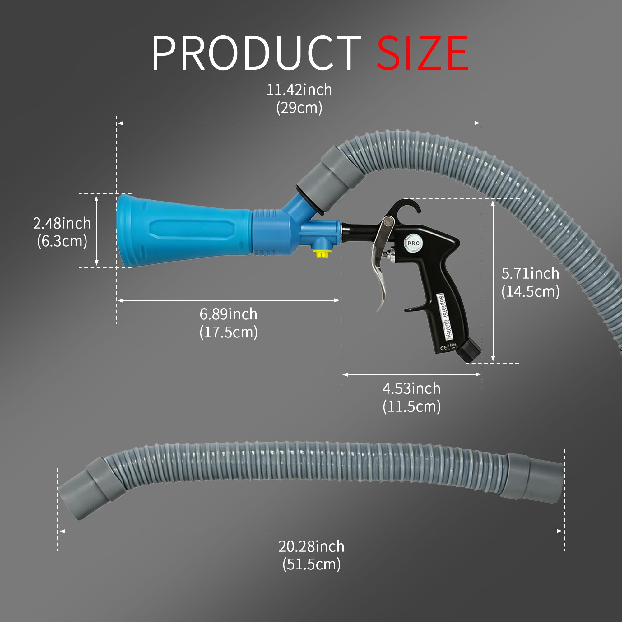 2 IN1 Auto Pistola di Pulizia Soffiaggio Vacuum Detailing