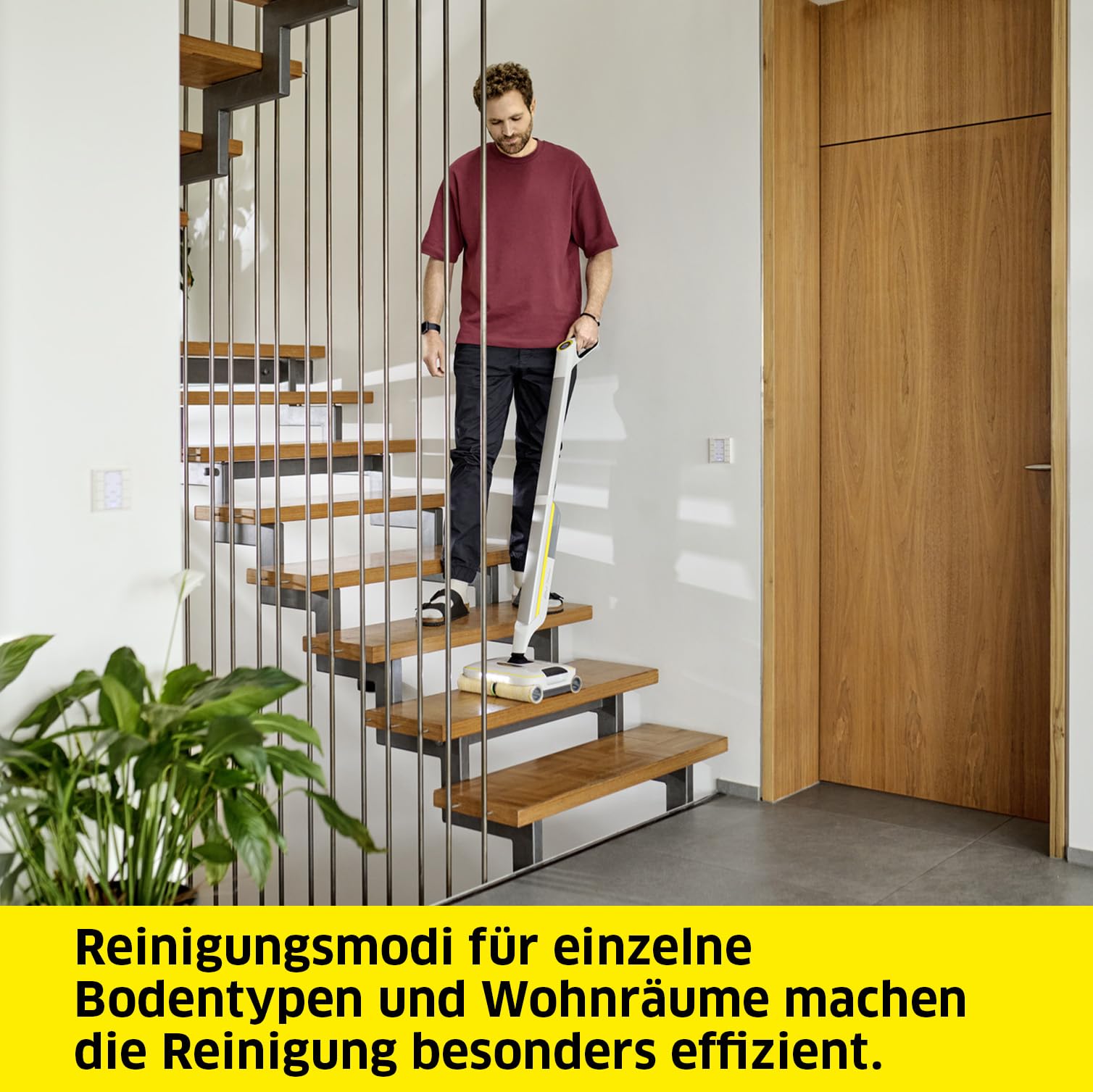 KÄRCHER Hartbodenreiniger FC 8 Smart Signature Line, kabelloser Bodenreiniger mit 4 rotierenden Mikrofaserwalzen, mit App, Akkulaufzeit: ca. 60 min, Flächenleistung pro Akkuladung: ca. 230 m²
