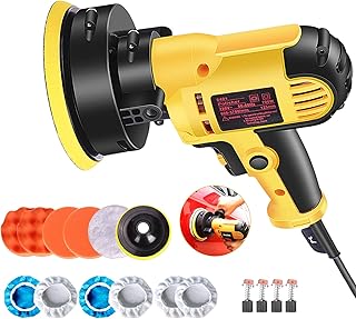 Buffer Polisher for Car Detailing,12 Items Variable Speed Car Polisher,5-Inch,Dual Action Random Orbital, Detachable Handle Car Waxing Cleaning Kit Perfect for Car/Boat/Home Appliance