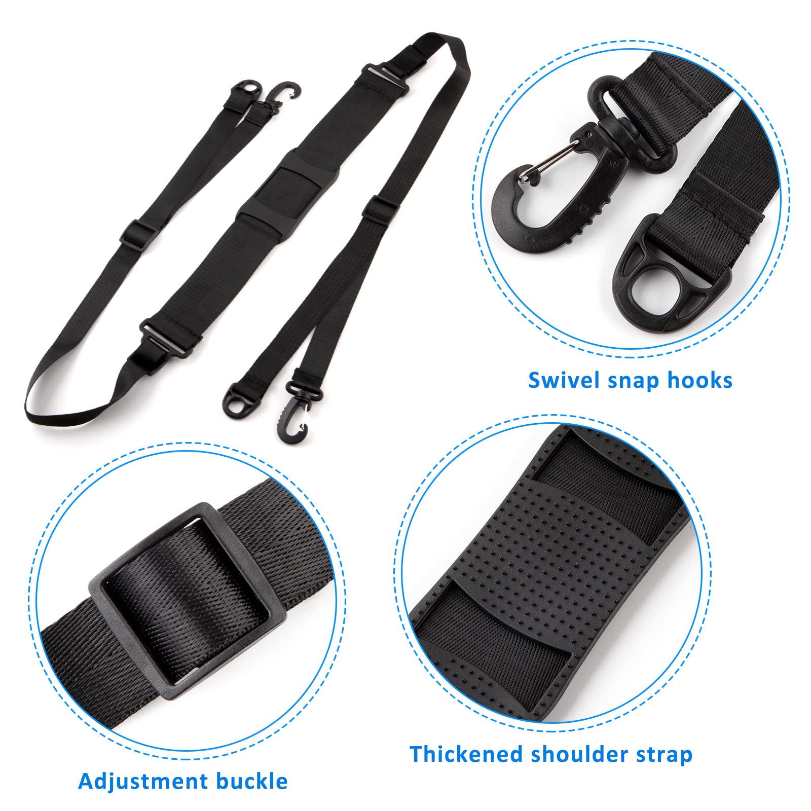 Schouderriem, scooter, verstelbare draagriem, universeel accessoire voor elektrische scooters, fietsen, kinderen, zwart