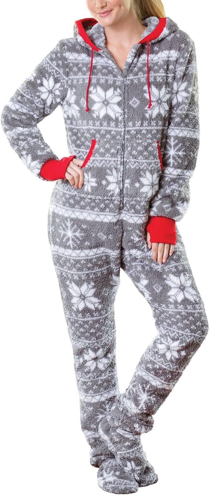PajamaGram One Piece Pajamas for Women - Fleece Womens Onesie