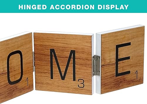 Miniatura 10 de EXCELLO GLOBAL PRODUCTS Letrero de acordeón con bisagras, cuatro estilos disponibles, construcción de madera duradera