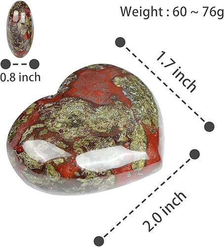 Miniatura 3 de Artistone Cristales curativos de corazón de cristal citrino de 2 pulgadas, piedras de corazón pulidas de bolsillo, piedras preciosas de amor,