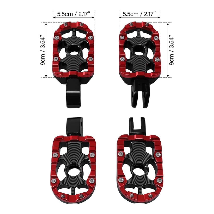 Amazon.com: TCMT Red Driver Passenger Foot Pegs Footrest Fit