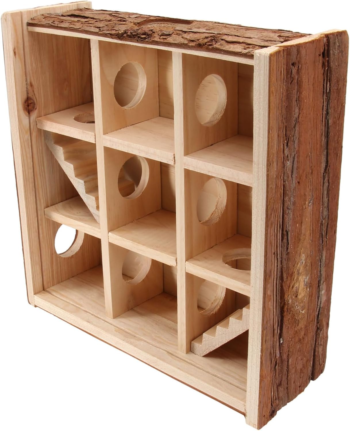 1pc Hamster Toy Creative Tunnel for Hamster Exercise Unique Climbing Design Pine Material Pet Activity Toy for Mice Animals