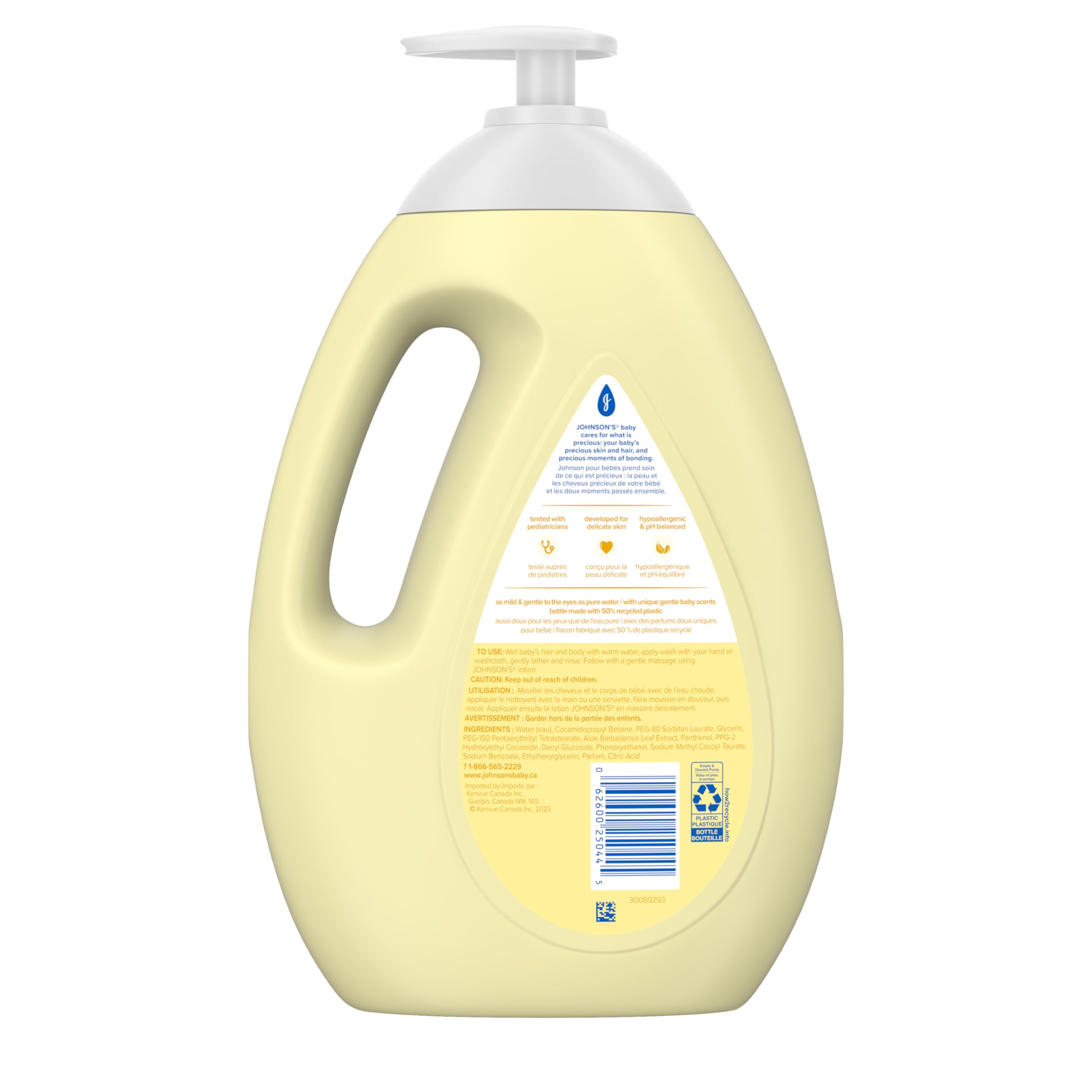 Johnson's Baby Head-to-Toe Tear Free Wash, Aloe Vera & Vitamin B5, 1000ml