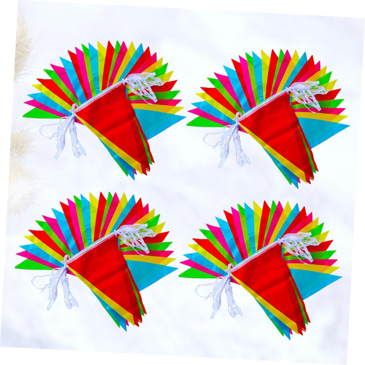 Kisangel 2sets 30m Wimpel Banner Flaggen Bunte Bunting Für Party Dekorationen 4packs * 2