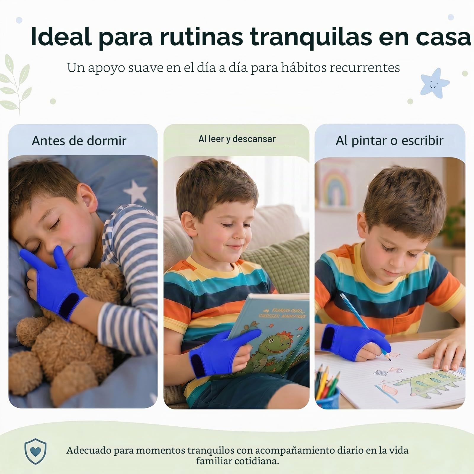 4 unidades de guantes de compresión para niños que dejan de chupar los pulgares para niños de 5 a 13 años. (#5)