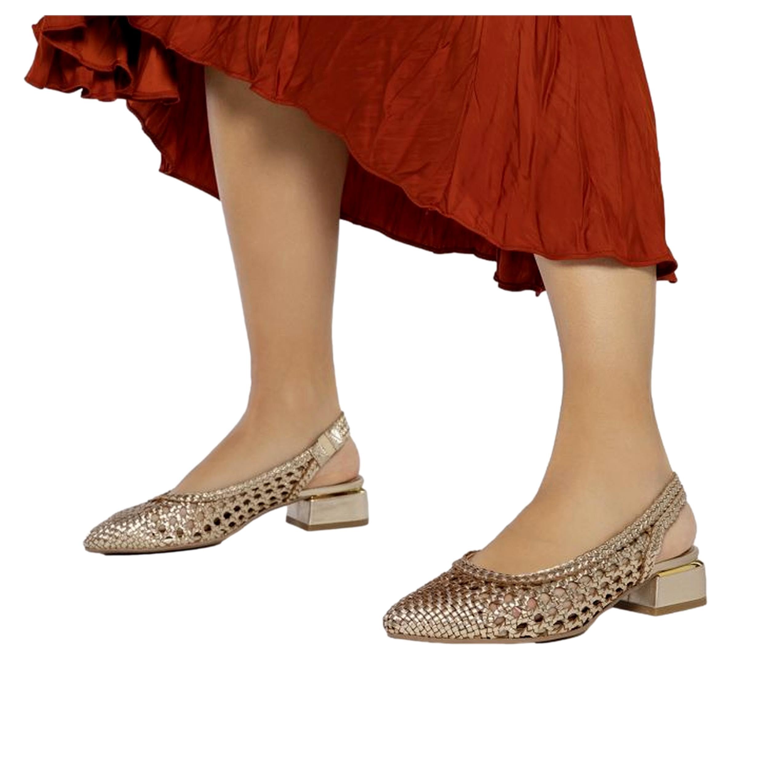 GIOSEPPO Ballerine Intrecciate in Pelle Nera per Donna PISKOVE