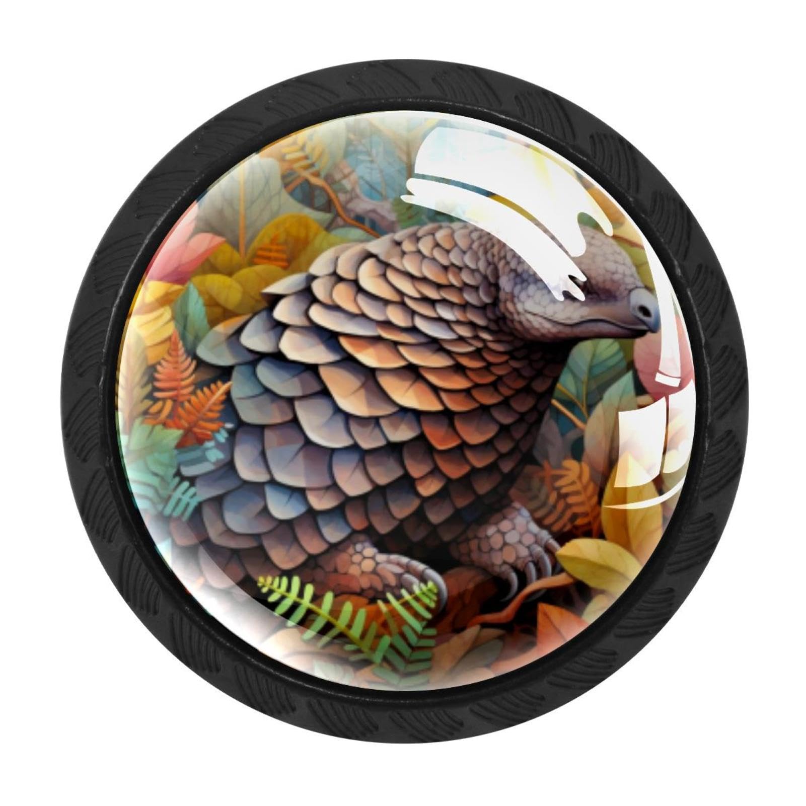 CHENZZZZ 4 Pack Cabinet Handles Pangolin Kitchen Drawer Pulls Furniture Door Handles for Cupboard Bedroom Wardrobe