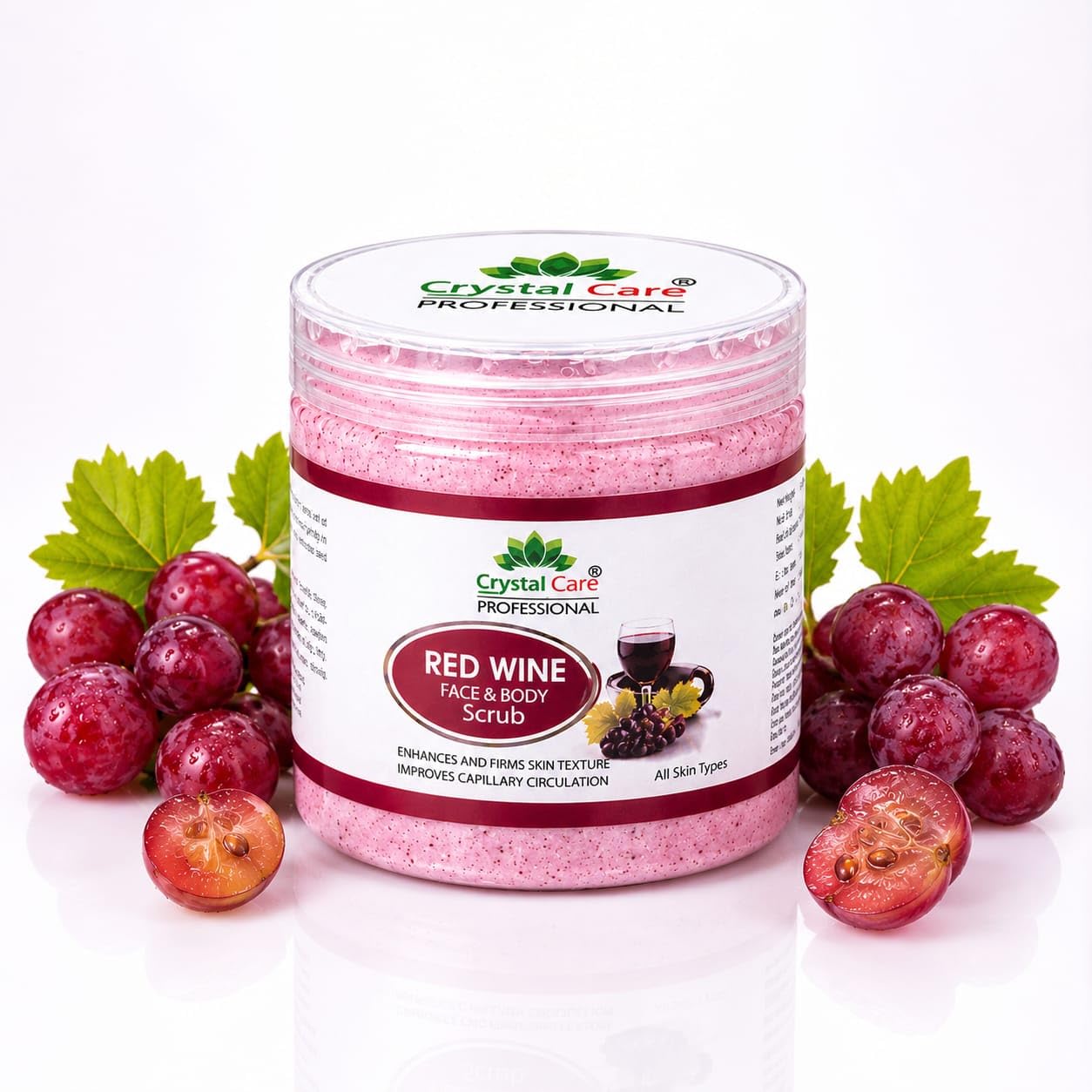 Red Wine Face & Body Scrub 400g | Face Scrub for Women & Men | Body Scrub for Tan Removal | Deep Cleansing Exfoliating Scrub | Antioxidant Rich Skin Brightening Formula | All Skin Types-image-10