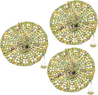 Balacoo 3 Pçs Escalada Animal De Estimação Rede Hamster Brinquedo Lona Rede Réptil Terrários Reptisoil Répteis Hamster Rede Réptil Animais De Estimação Rede Algodão Clipe Flores Barba