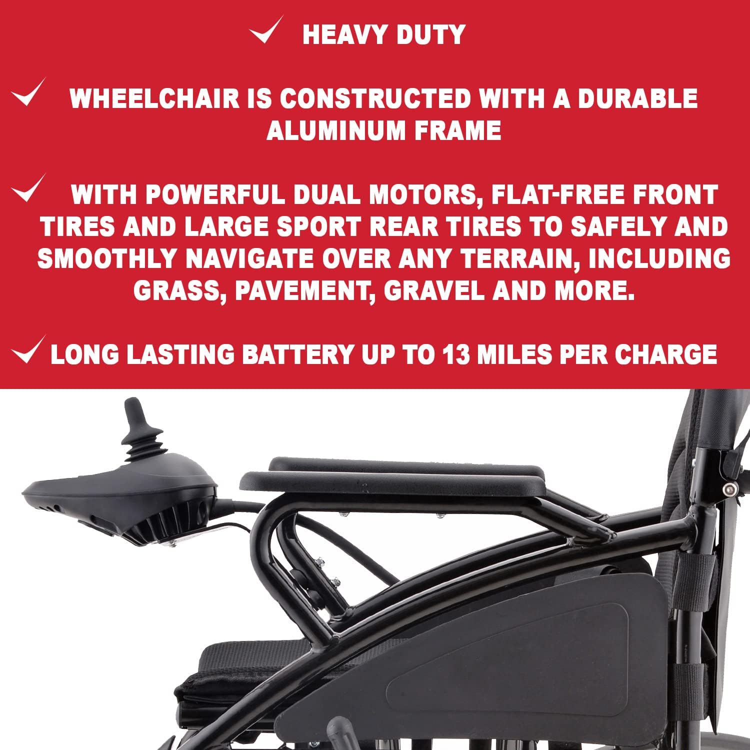 Darkshadows by MaritSA - All Terrain Durable Foldable Electric Wheelchair - Easy to Use - Ships from USA - Serviced in USA (Model2) : Health & Household