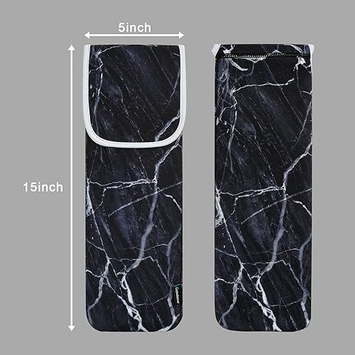 Miniatura 4 de Bolsa de neopreno resistente al calor, funda universal para rizador, funda de viaje para rizador de hierro plano, para viajes, gimnasio u hogar, 15