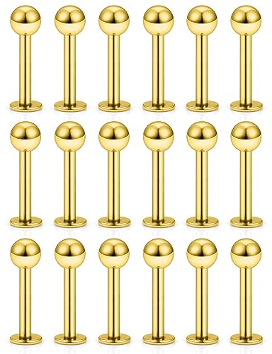 20G 16G 14G 12G Lip Labret Monroe Medusa Ring Studs