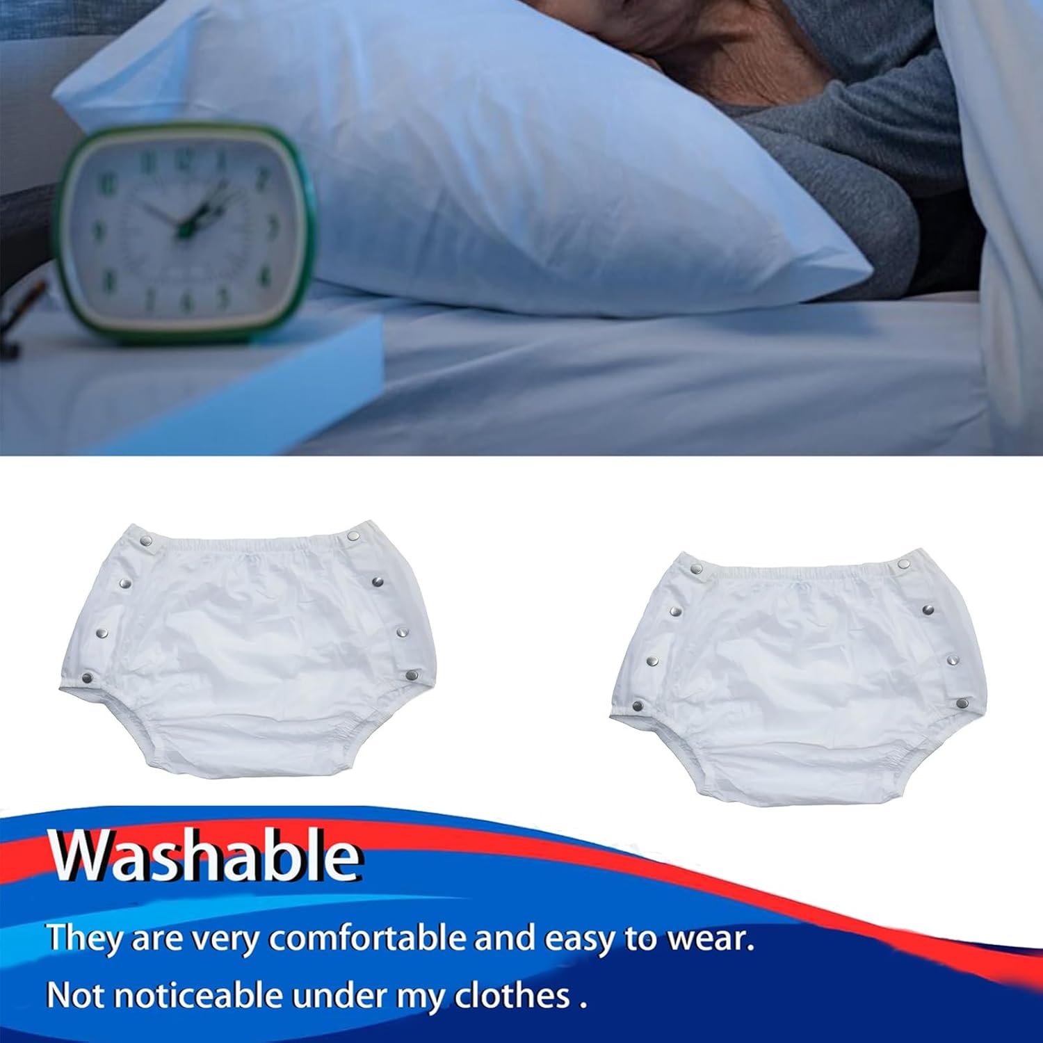 Generic 3 Pcs Adult Diaper Cover for Incontinence Elderly Washable Leakproof Underwear (Medium)