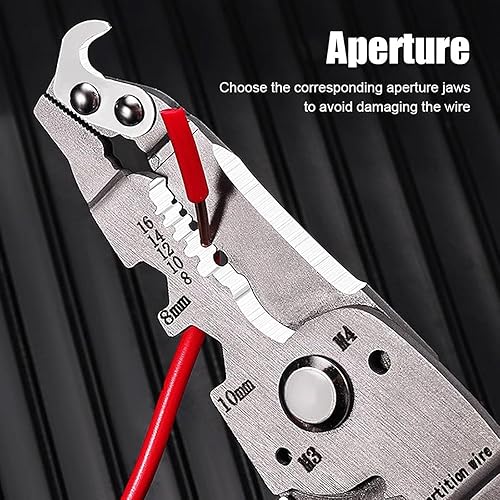 Miniatura 6 de Pelacables Plegable 18 en 1, Pelacables Profesionales Plegables Multifuncionales Mejorados 2025, Pelacables Multifuncionales Crimpadora Cortador de