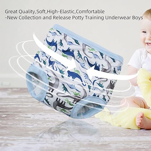 Miniatura 6 de Joyo roy 10 piezas 6T - Ropa interior para niños pequeños, pantalones de entrenamiento para ir al baño, ropa interior de entrenamiento para ir al