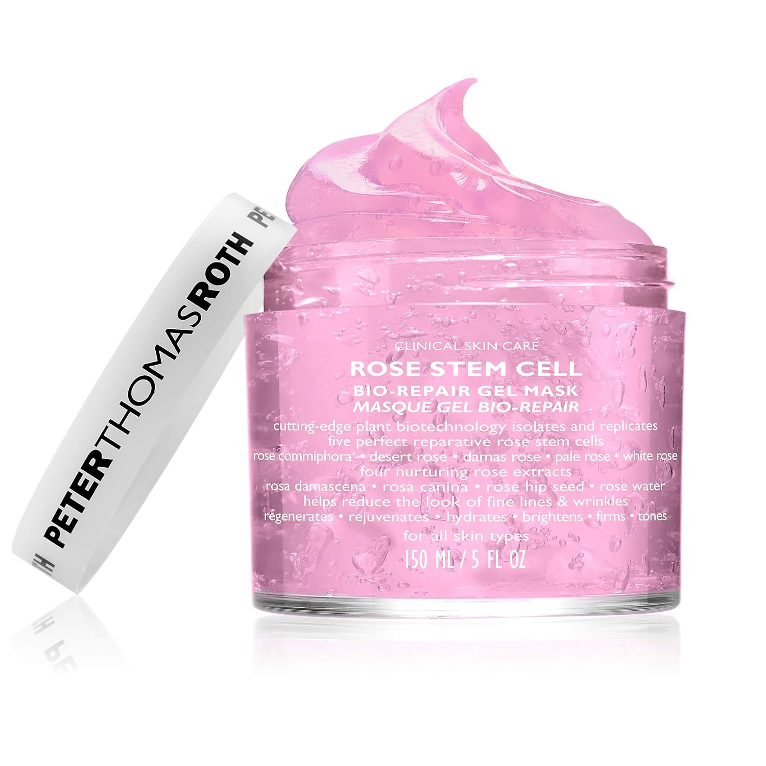 Rose Stem Cell Bio-Repair Gel Mask, Brightening, Hydrating and Firming Facial Mask for Signs of Aging
