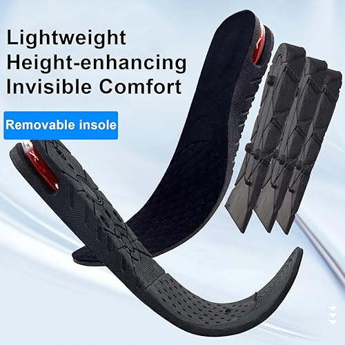 Miniatura 8 de Plantillas de aumento de altura para hombres, inserciones de altura de zapatos para hacerte más alto, suelas de elevación invisibles multicapa para