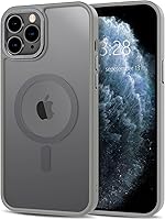 Vista 18 de Anuck - Funda magnética para iPhone 11 compatible con MagSafe, carcasa trasera mate translúcida dura, borde de TPU, delgada, resistente a impactos