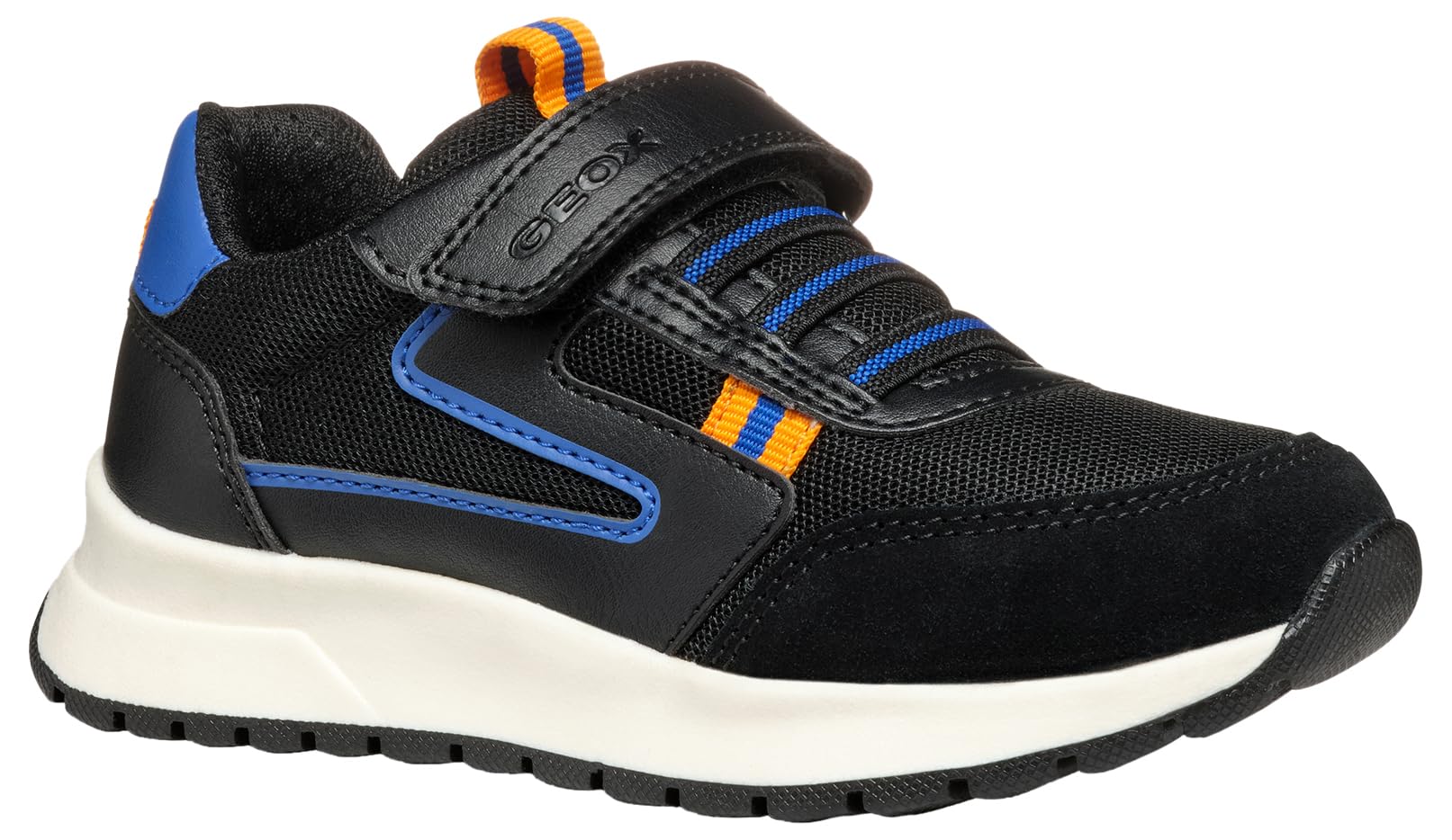 Geox J BRIEZEE BOY A Sneaker, Black/Royal, 9 UK Child