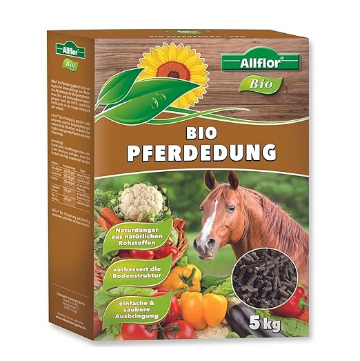 Allflor Pferdedung gekörnt 1 x 5 Kg in Faltschachtel I Pferdemist als