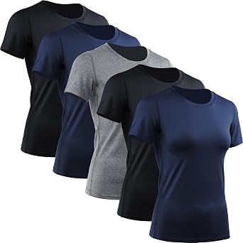 CADMUS 3 or 5 Pack Womens Compression Shirt Running Athletic Workout Tops