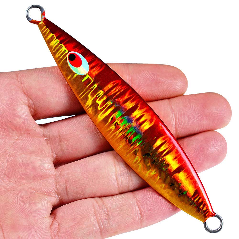 Set 6 Esche Da Jigging In Metallo 7g-30g - Cucchiaio Multicolore Per Acqua Salata E Dolce, Predatori Bass, Trota, Salmone