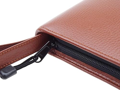 Miniatura 4 de Lanxivi Estuche de cuero para pluma estilográfica con 46 ranuras para bolígrafos de varios tamaños, bolsa de soporte para bolígrafo Rollerball