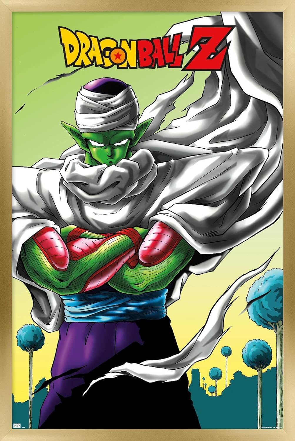 Trends International Dragon Ball Z - Piccolo Wall Poster, 22.375" x 34", Premium Poster & Mount Bundle